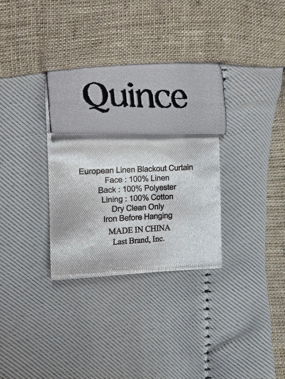 NWOT QUINCE Set Of 2 48x84 European Linen True Blackout Curtains Flax 9973